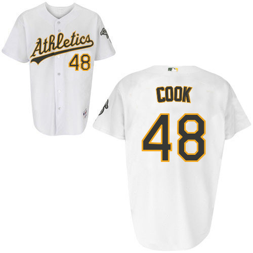 Ryan Cook #48 Youth Baseball Jersey-Oakland Athletics Authentic Home White Cool Base MLB Jersey